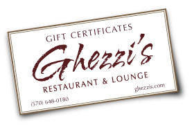 Ghezzi's Gift Certificates